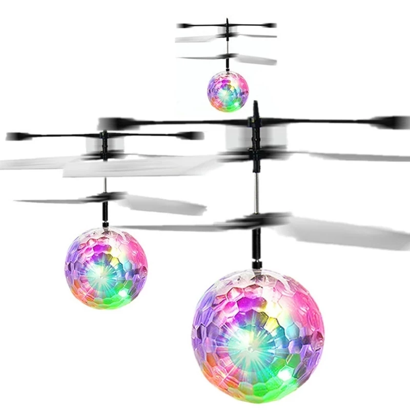 

Colorful Mini Drone Shinning LED RC drone Flying Ball Helicopter Light Crystal Ball Induction dron Quadcopter Aircraft kids toys