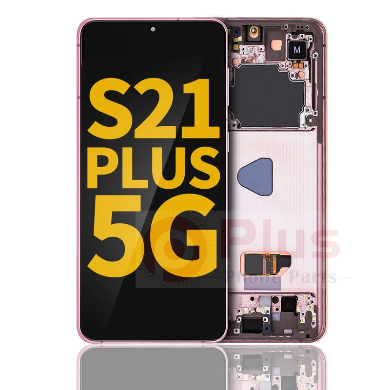 

AMOLED дисплей с заменой рамки для Samsung Galaxy S21 Plus 5G (Восстановленный) (Phantom Фиолетовый/Розовый/Золотой)
