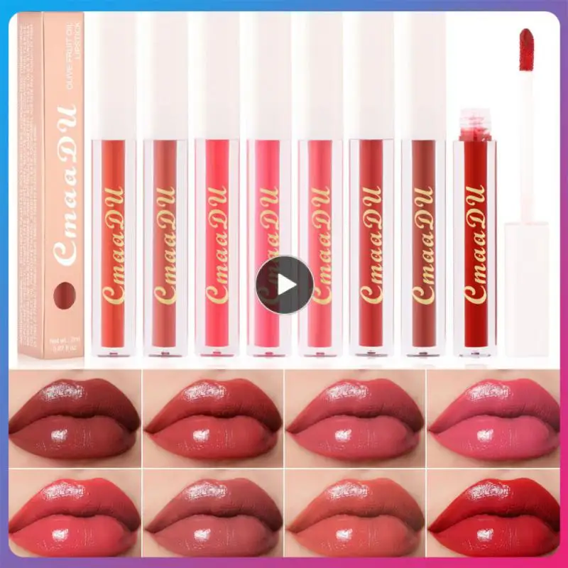 

8 Colors Lip Glaze Waterproof Non-stick Cup Portable Moisture Liquid Lipstick Lip Cosmetics Lipstick Velvet