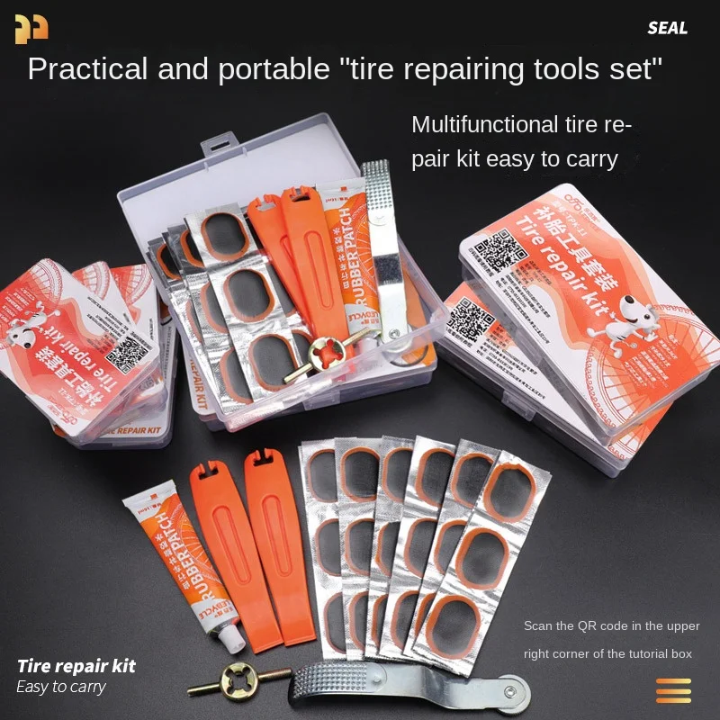 

! Bicycle Tyre Mending Tools Set Inner Tube Tire Patches Glue Tire Repair Patch Tire Repair Liquid Artifact