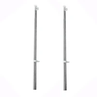 2pcs boat accessories 304 stainless steel 400mm white nylon head rail mount flag pole with deck mount sailing boat yacht