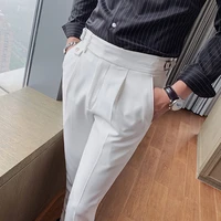 spring and autumn men%e2%80%98s drape suit pants male dress slim business office elastic wrinkle resistant big size classic trousers