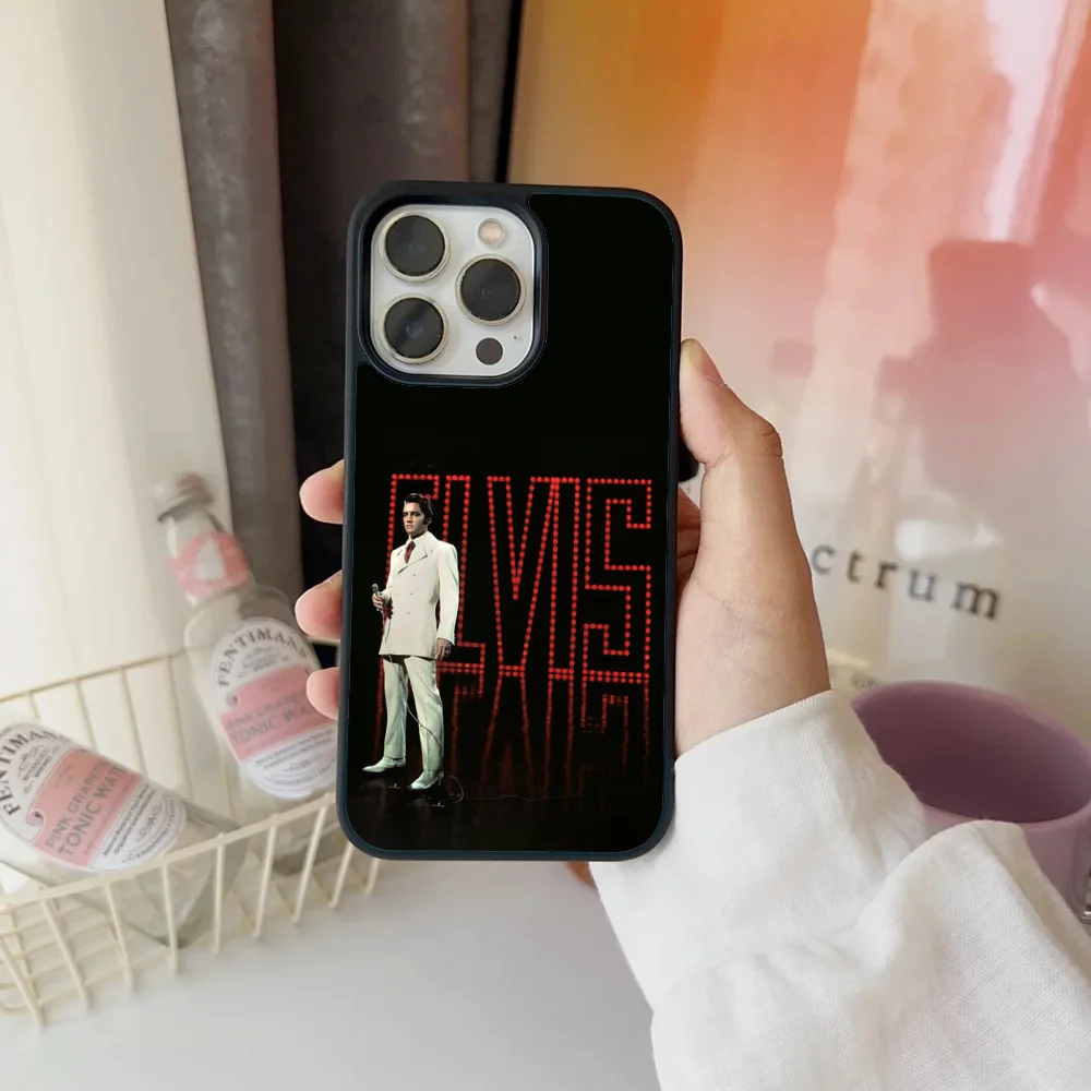 Чехол для телефона Cat King E-Elvis Presley Singer IPhone 11 12 13 14 15 16 Plus Pro Max зеркальный акриловый