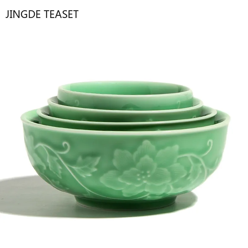 Large capacity Ceramic Teacup Longquan Celadon Tea Bowl Porcelain Teaware Accessories Master Tea cup Single Cup Drinkware