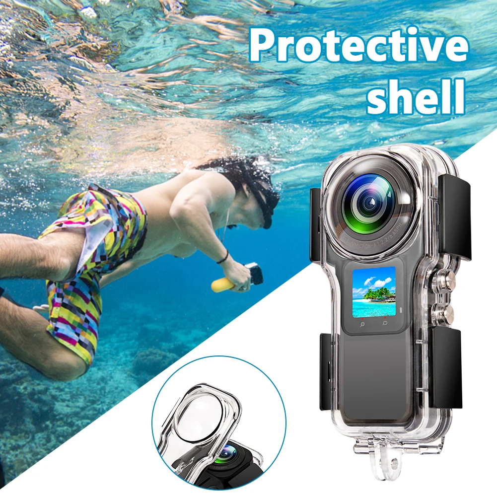 

40m Waterproof Case For Insta360 One RS Underwater Scratch Proof Protective Lens Cover Diving Shell Panoramic Camera Accessories