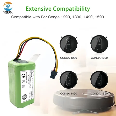 Литий-ионный аккумулятор 4S1P 14,4 В 6800 мАч 18650 для пылесоса Cecotec Conga 1290 1390 1490 1590 Genio Deluxe 370 Gutrend Echo 520