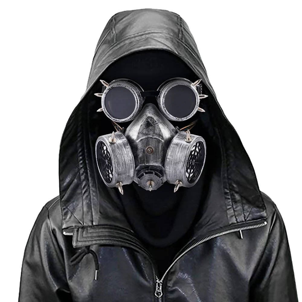 1 комплект готическая маска с заклепками в стиле стимпанк и очками для Хэллоуина