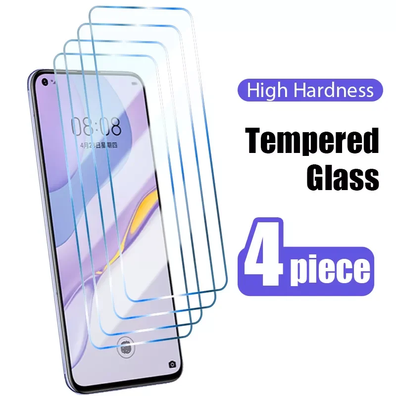 

4PCS Tempered Glass for Huawei p50 pro p30 p40 lite P20 Screen Protector for huawei p50 p30 P Smart Z S phone glass 2021 2019