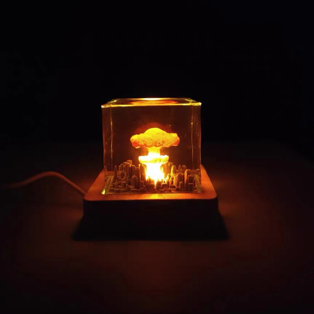 5 см кубический организм из смолы 7 цветов настольная лампа креативное искусство