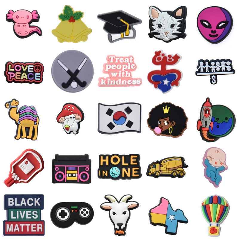 

Men Women Charm Shoe Charms Packs Decorations for Crocs Shoes Accessories Set Jeans Kids Boy Girl Wholesale Bulk Gifts Para Pins