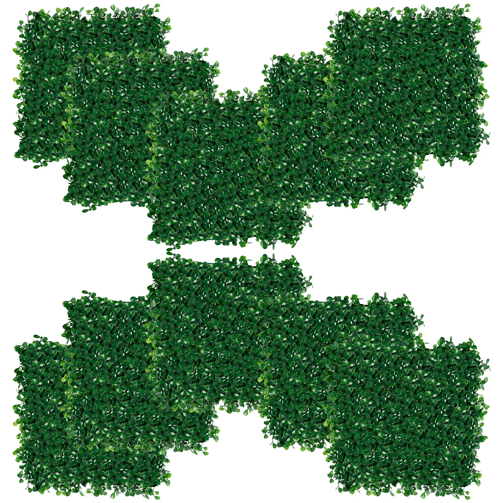 

10Pcs Artificial Grass Wall Realistic Faux Leaves Wall Panel Boxwood Faux Grass Backdrop Wall UV-Protected Green Plant Wall