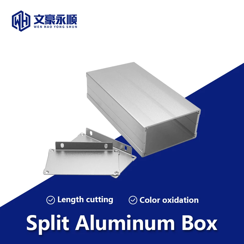 Алюминиевый корпус серебристый 200x105x55 мм Печатная плата PCB Усилитель мощности чехол для электронного прибора выпрямитель с винтами