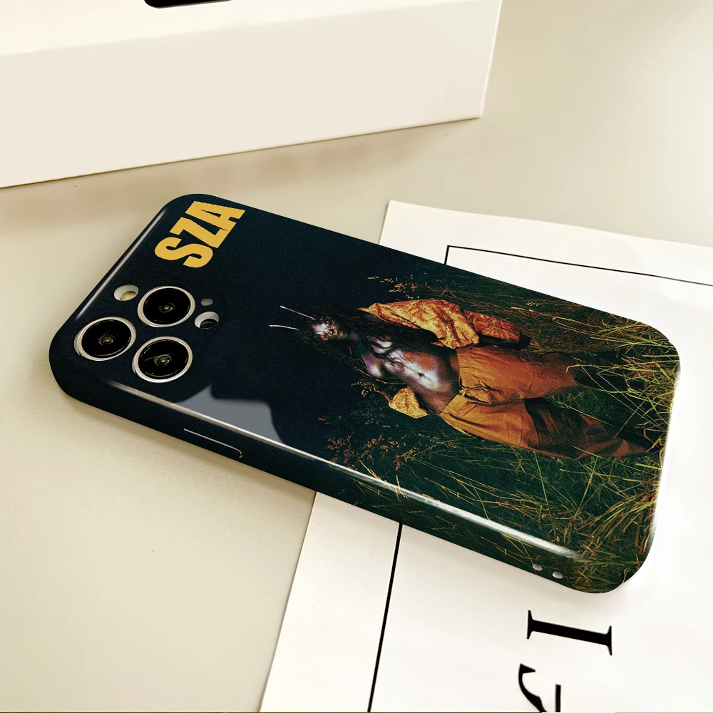 Чехол для телефона Pop Singer SZA iPhone 16 15 14 13 12 11 Plus Pro Max Mini глянцевый HD твердый чехол