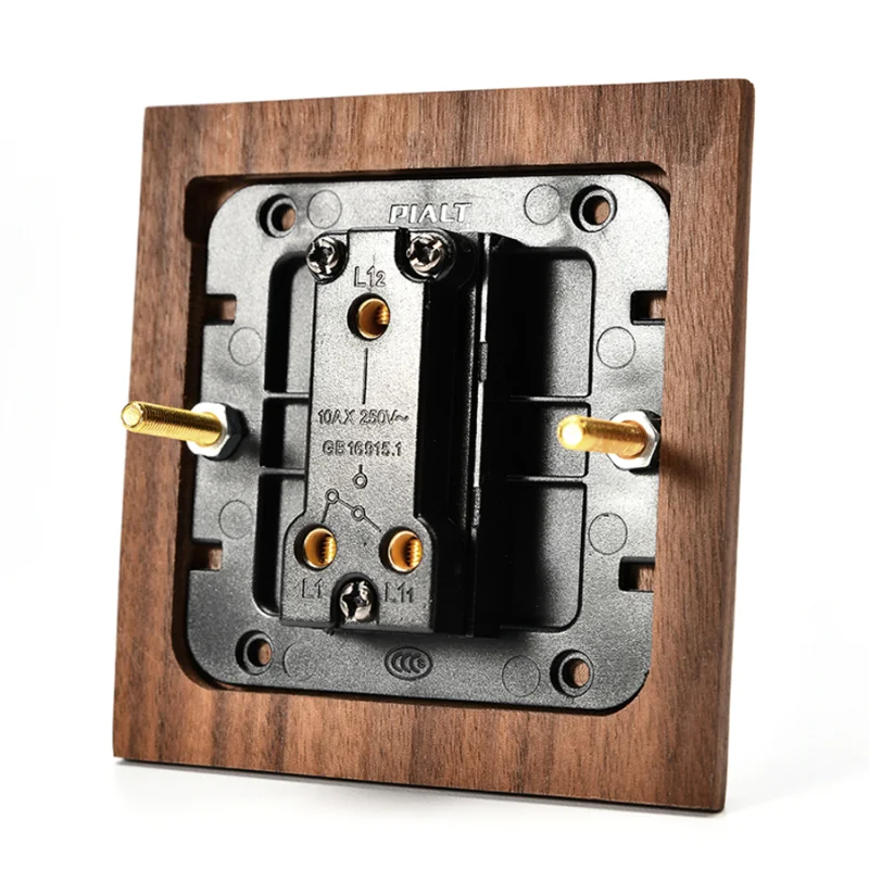 Винтажная розетка Danni 13A с USB пластина переключателя из твердой древесины и латуни