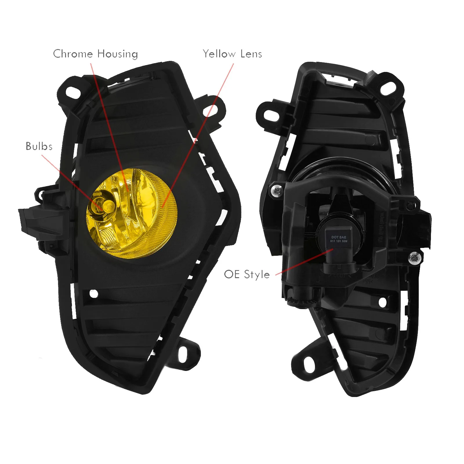 Автомобильный передний бампер желтый противотуманный фонарь лампа заднего