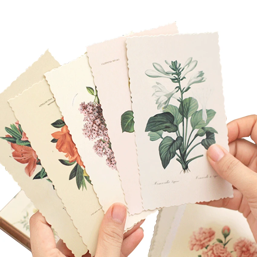 

30pcs/pack Flower Card Travel Gift Of Flower Museum Letter Lovers Greeting Card Party Invitation Postcardchrismas
