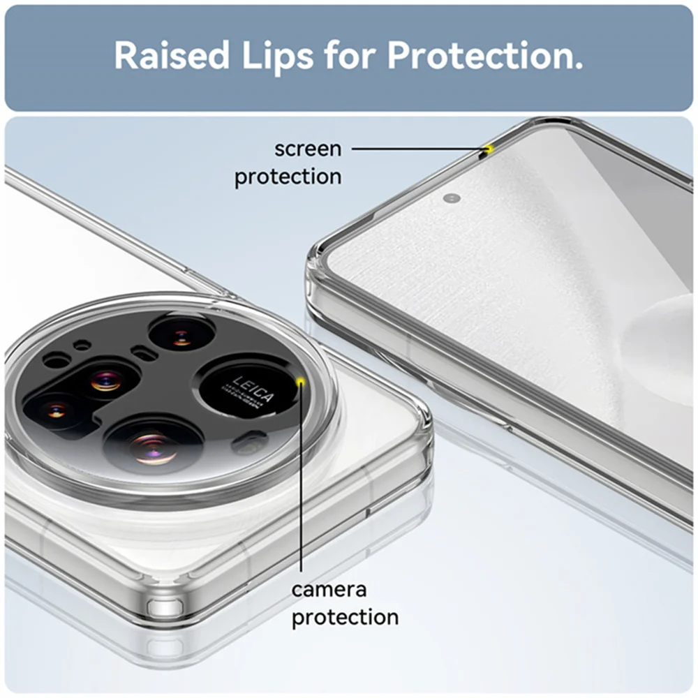 Чехол для телефона Xiaomi Mi 15 Ultra Fusion PMMA + ТПУ полный защитный чехол прозрачный