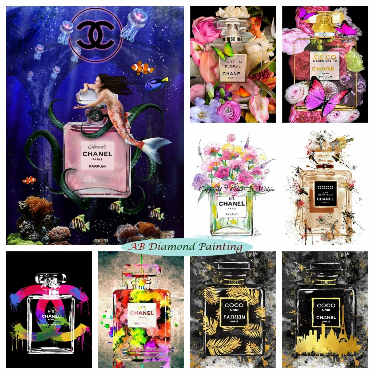 

Современная бутылка с духами 5D AB, алмазная вышивка, граффити, уличное искусство, «сделай сам», алмазная живопись, наборы для вышивки крестик...