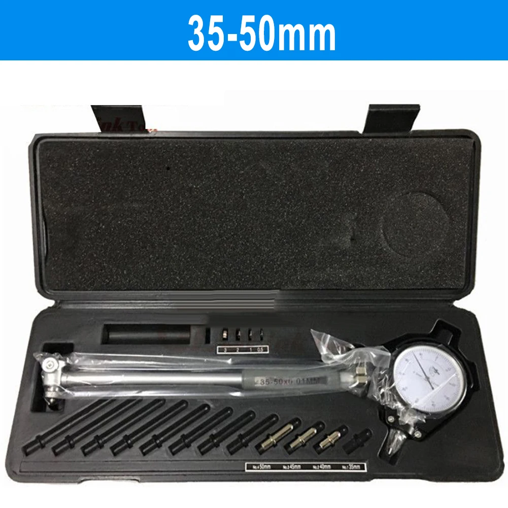 

0.01mm Dial Indicator Bore Gauge Center Ring Micrometer Gauges Precision Measuring Hand Tools 10-18/18-35/35-50/50-160mm