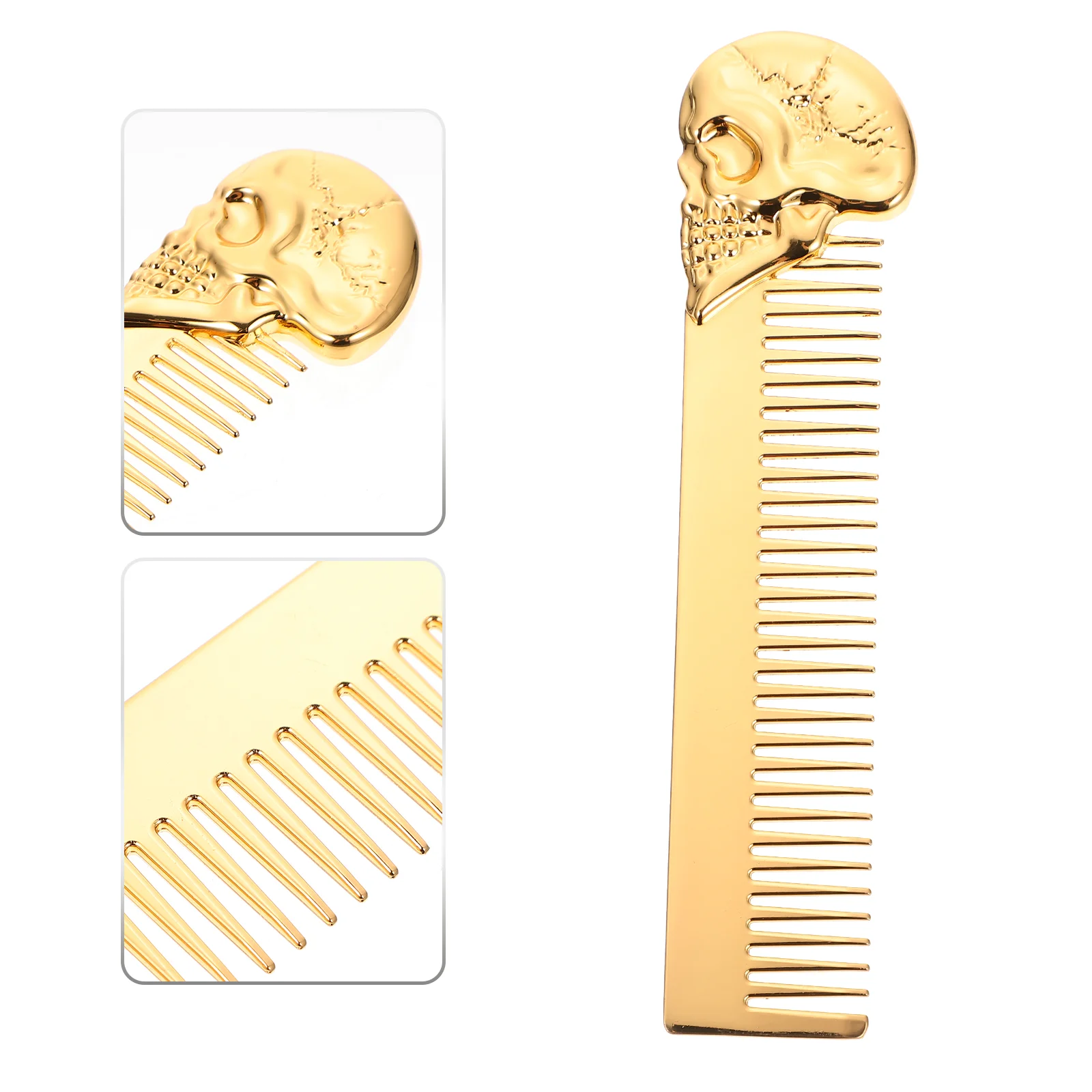 

Comb Hair Metal Beard Pocket Fine Combs Mustache Grooming Barber Cutting Men Facial Mini Man Static Teeth Brush Steel Stainless