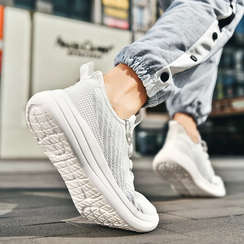 Сверхдышащие мужские кроссовки для бега мягкие удобные летние легкие ходьбы и