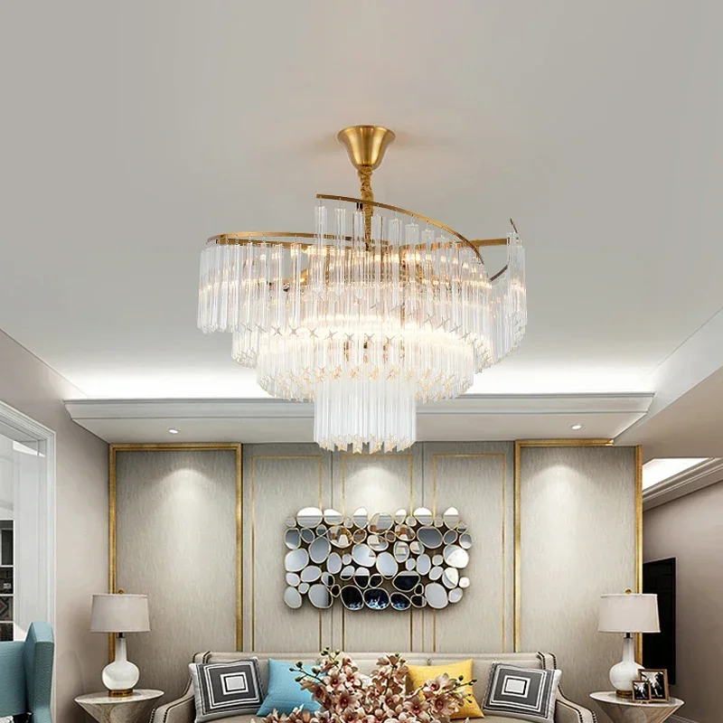 Хрустальные подвесные светильники среднего века роскошные виллы лобби