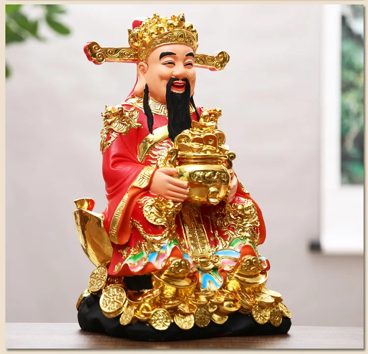 Фото GOOD LUCK HOME SHOP Company открытый эффективный талисман Деньги Рисунок Бизнес угощение удачи Золото CAI SHEN Статуя Бога богатства №4