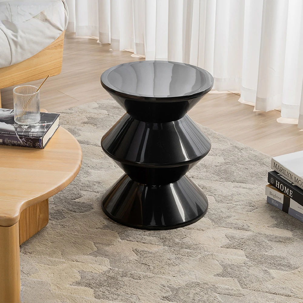 

Round Coffee Table Plastic Nordic Small tea table Living Room Sofa Side Table Hallway Shoes Stool Balcony Small Desk Nightstands