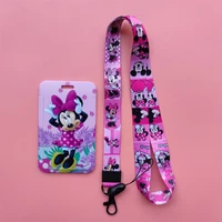 disney minnie credit card protector office worker id card holder gift photocard holder keychain
