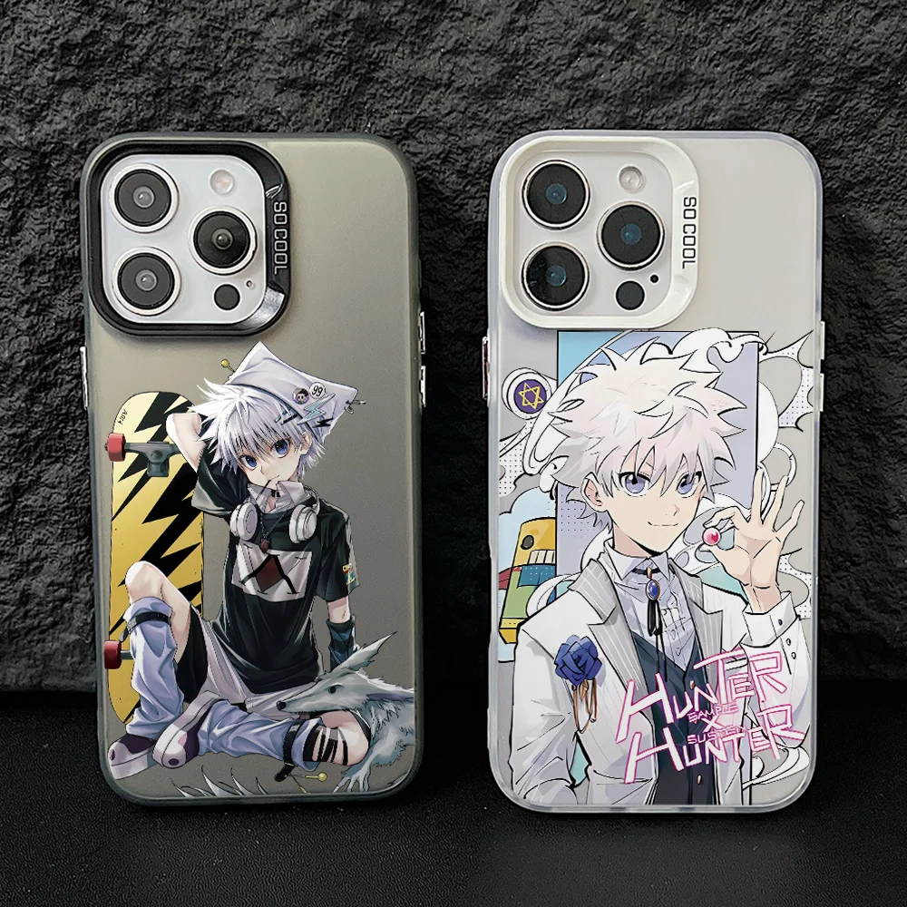 Фото Чехол для телефона HUNTER×HUNTER Killua для Samsung Galaxy A56 A55 A54 A53 A52 A26 A17 A16 A12 A07 A06 4G 5G, серебристый, жесткий чехол №1