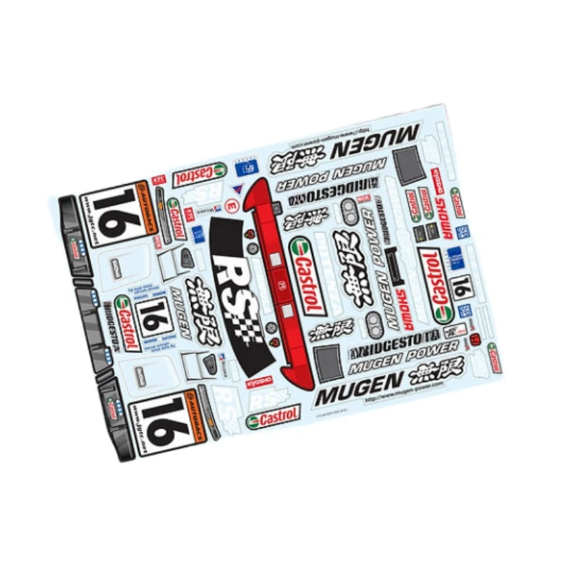 Наклейка Mugen для 1/10 Honda NSX прозрачный корпус