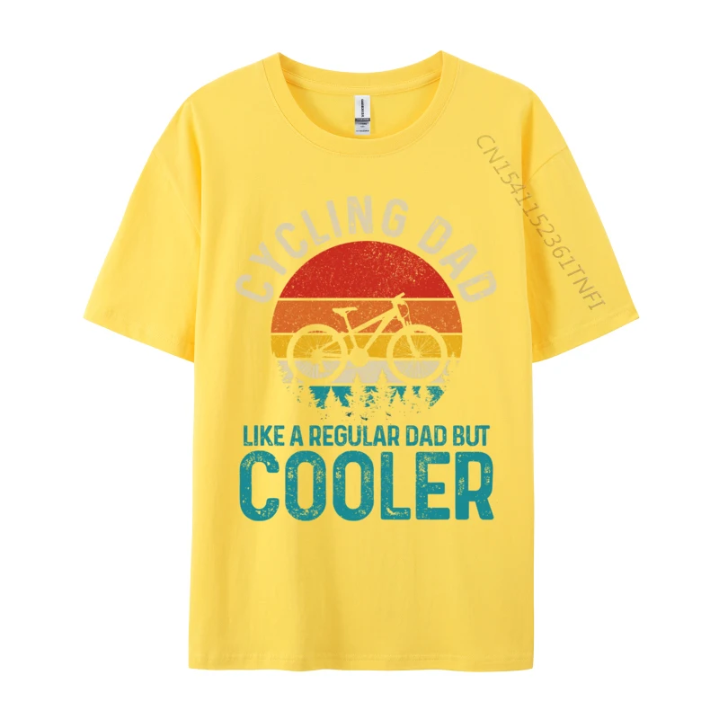 Cycling Dad Vintage Mountain Bike Cyclist Father Is Day Tops Tees Prevailing Design Cotton Men T-Shirts Top Wholesale