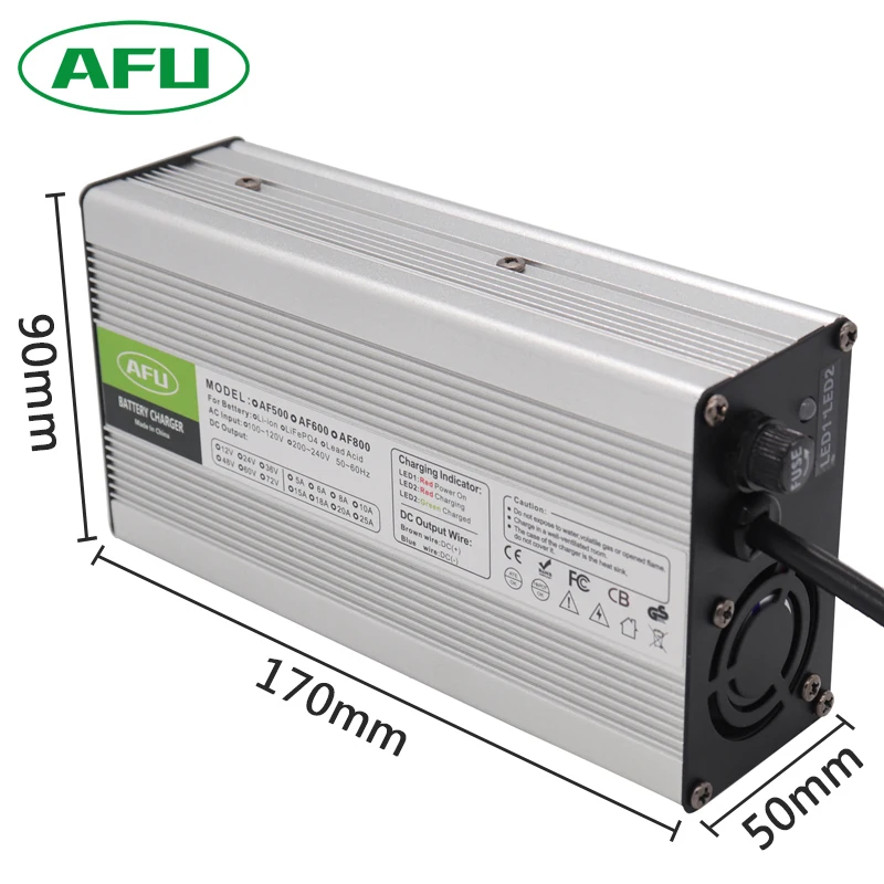 Зарядное устройство 48В 8A для свинцово-кислотного аккумулятора AGM GEL VRLA OPZV 55 2 в