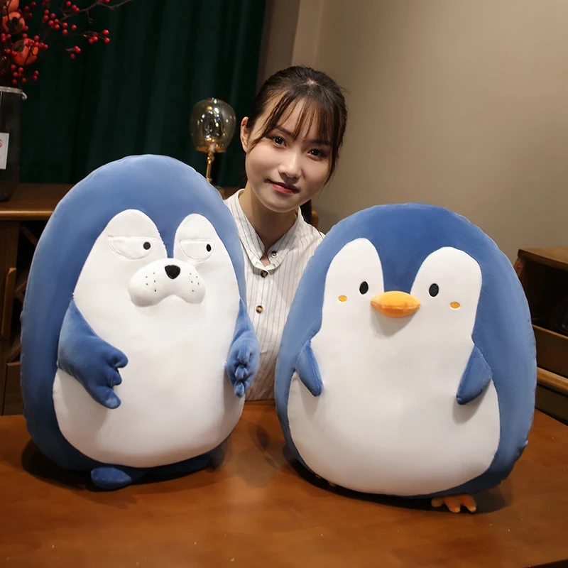 Плюшевая игрушка в виде акулы и пингвина 2 1 подушка с одеялом милые мягкие