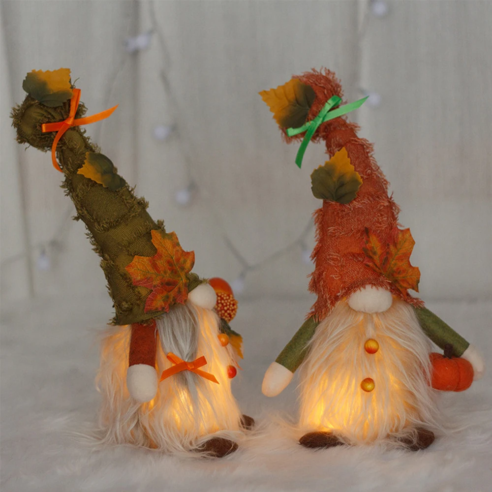 Карликовая Осенняя кукла Rudolph со светодиодной подсветкой светящаяся на День