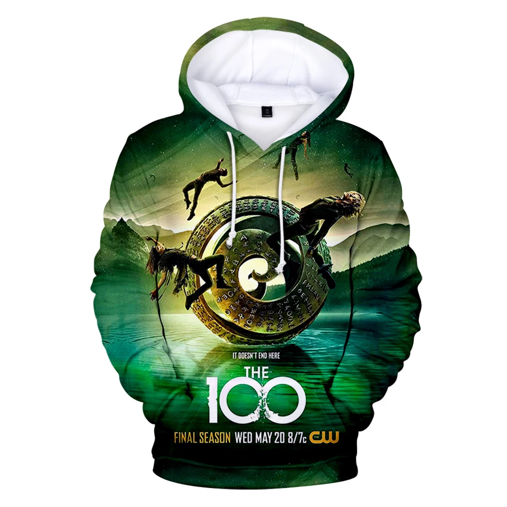 

Men's and Women's New The 100 3D Hoodie Fall and Winter Street Oversized Casual Sweatshirt Sci-Fi The Hundred Hoodie