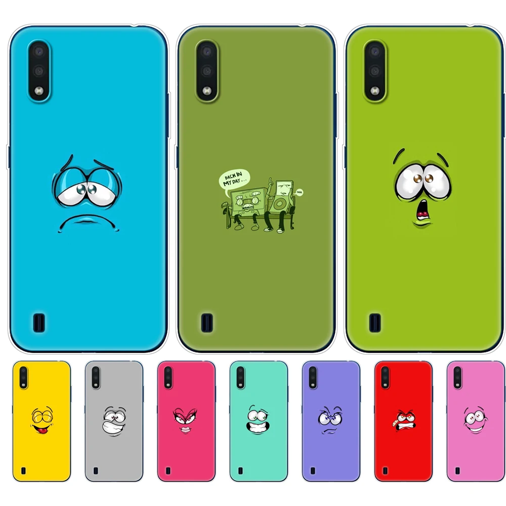 

case for samsung galaxy M01 M11 M21 M30S M31 M31S M40S M51 silicon soft tpu phiz Phone Back Cover funny cute expression