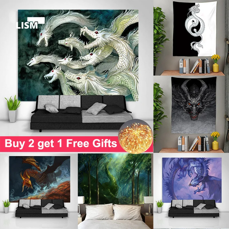 

Dragon Hiding In The World Tapestry Anime Hippie Tapestries Home Decoration Battle Room Decor Beach Hanging Cloth Wall Decor