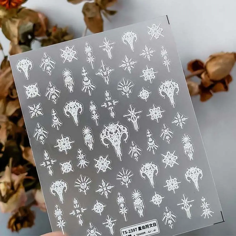 

Butterfly Nail Stickers Lace Totems Nail Decorations Bowknot Flowers Self Adhesive Love Heart Nail Decals Manicure Accessories