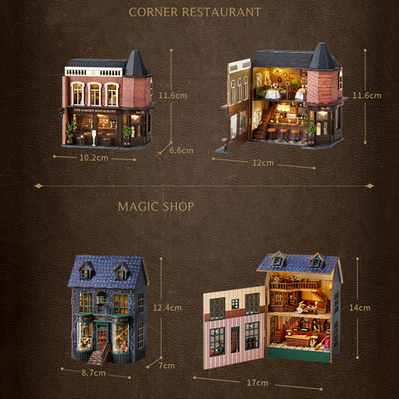 DIY деревянный миниатюрный комплект модели Mini Casa Magic Shop кукольные домики сад