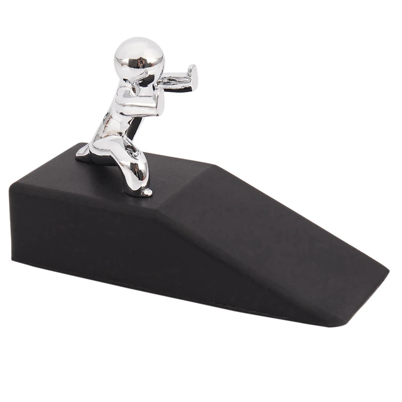 

HOT 5X Zinc Alloy Little And Man With Non-Slip Rubber Bases Door Stop Safe Anti-Collision Door Stopper Noveltydesign