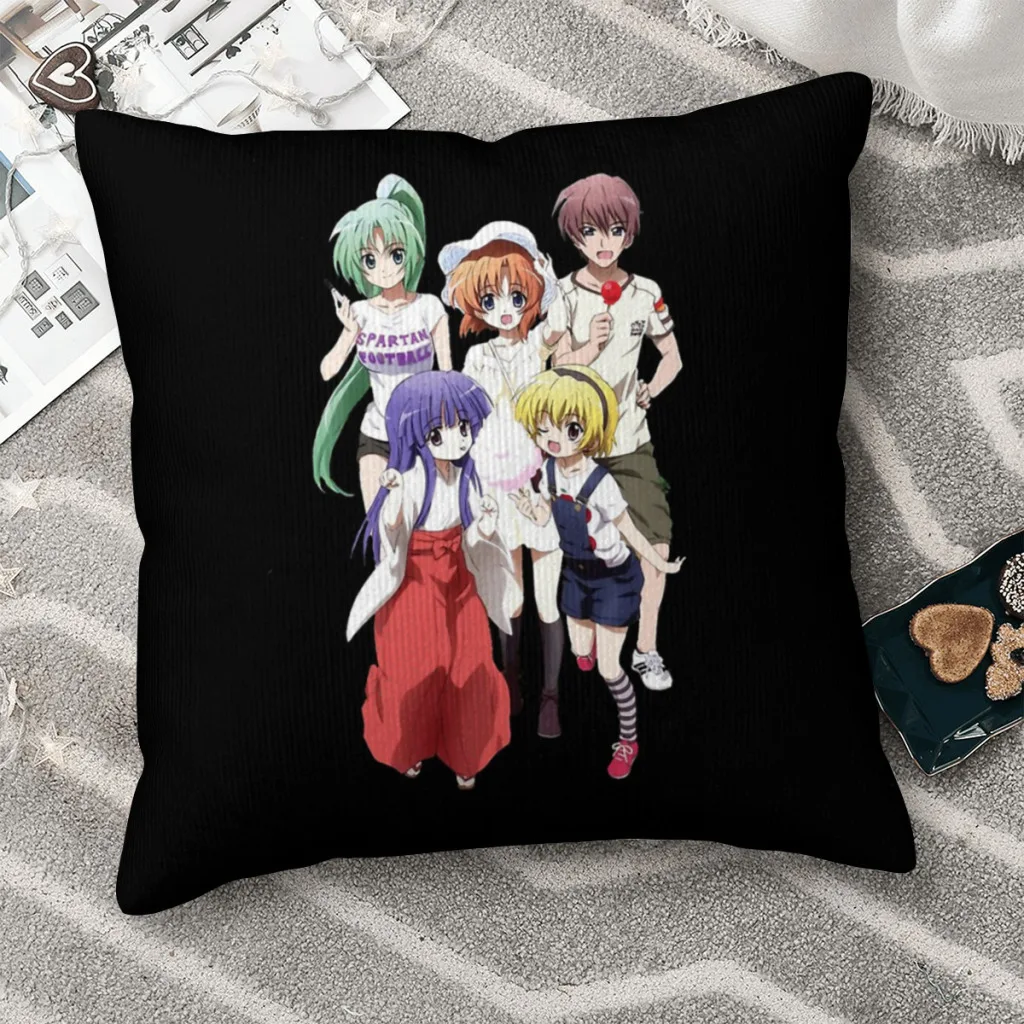 

Higurashi No Naku Koro Ni Anime Cojines Higurashi no Naku Koro ni Throw Pillow Case Cushion Covers Home Sofa Chair Decorative