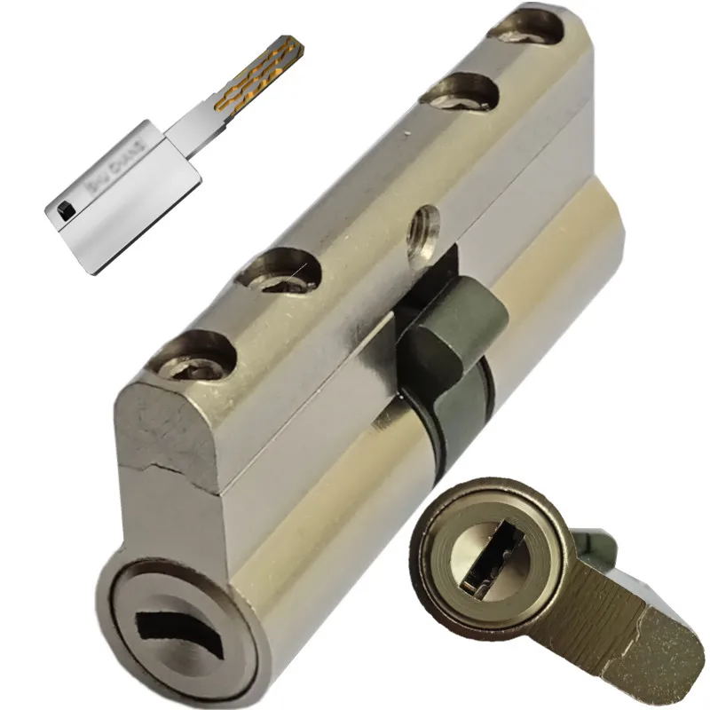 

AlaRui C05F9 European Door Lock Cylinder Eu High Security larva 9mm Floating Cam 10-30 Degrees 8Pcs Keys Slide Blades Safe Core