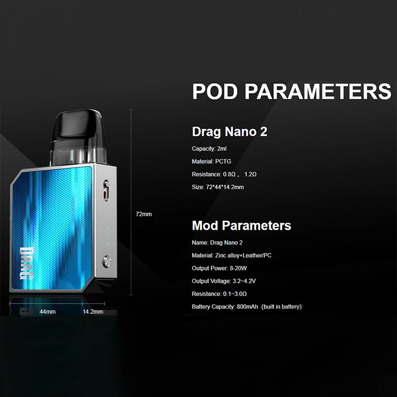 Фото Оригинальный сменный картридж DRAG Nano 2 для набора VOOPOO Drag Nano 2 №4