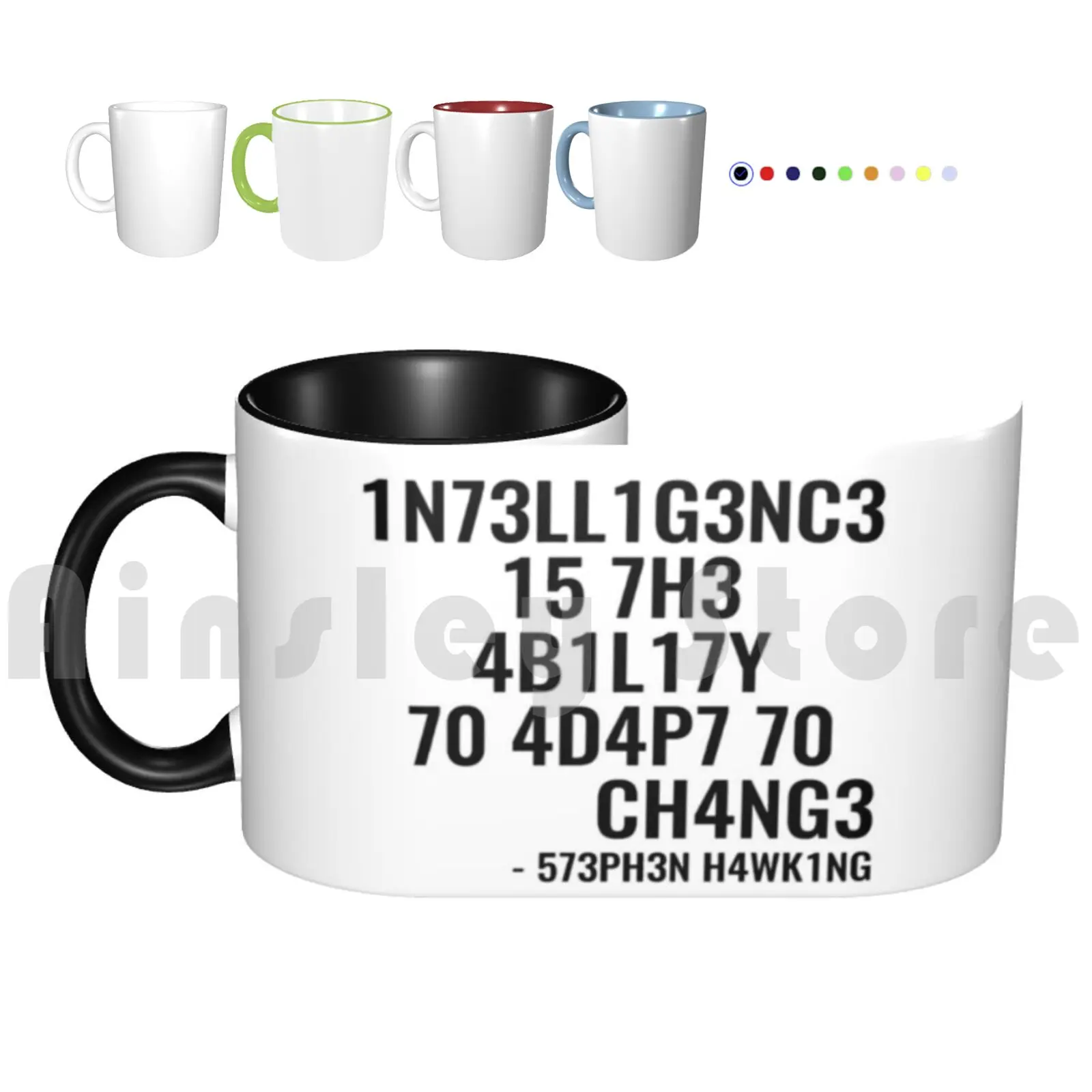 

Intelligence Is The Capacity To Adapt. Mugs Coffee Cups Science Quote Earth Climate Change Flat Earth