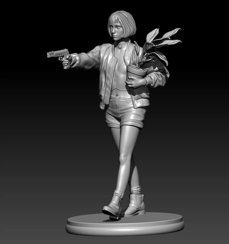 

1/24 75mm 1/18 100mm Resin Model Little Girl Killer Figure Unpainted No Color RW-493