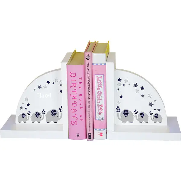 

Personalized Navy Elephant Childrens Bookends