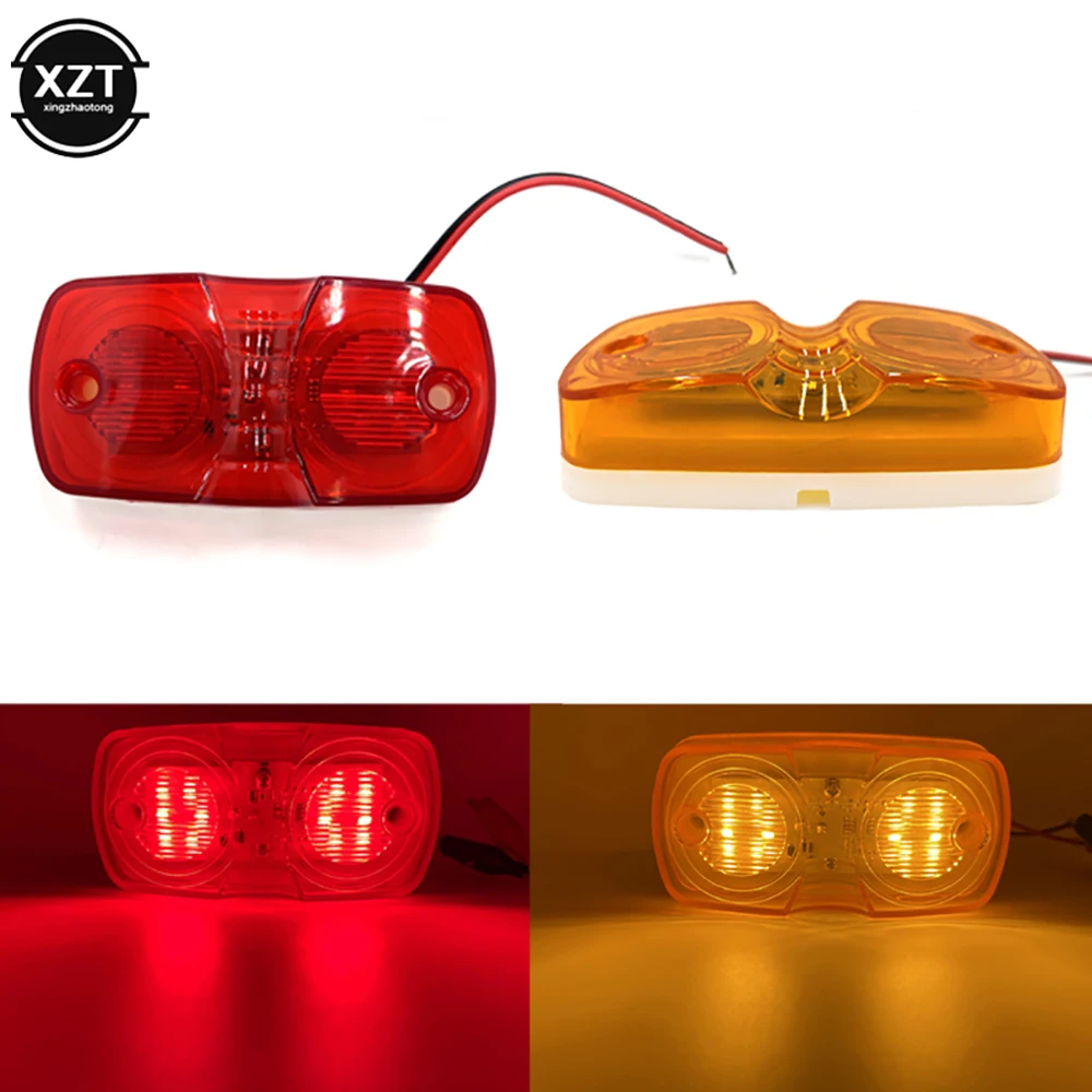 

12-24V LED Side Marker Lights 12LED Tail Light Warning Signal Lamp for Trucks Trailer Lorry Caravan Motorhome Accessories