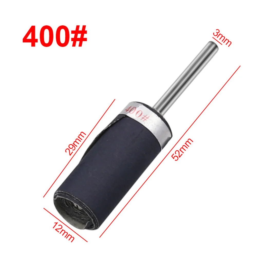 

6 шт., наждачная бумага с хвостовиком 3 мм, 180-800 #