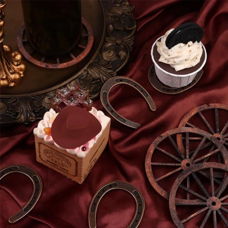 40 шт. ковбойская шляпа Lucky Horseshoe и колесо в стиле вестерн тематическая вечеринка